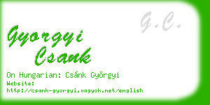 gyorgyi csank business card