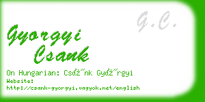 gyorgyi csank business card